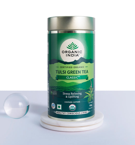 Tulsi Green Tea Classic 100g Tin
